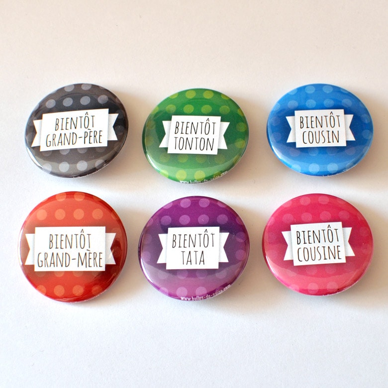 Badges annonce grossesse