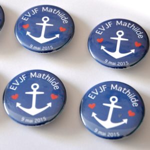 Badge souvenir personnalisé | EVJF Marin