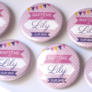 Aimant souvenir baptême personnalisé | Fête foraine