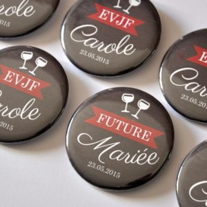 Badge souvenir personnalisé | EVJF Dégustation vin