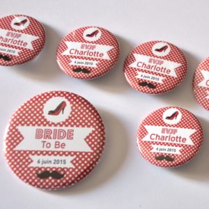 Badge souvenir personnalisé | EVJF Moustache