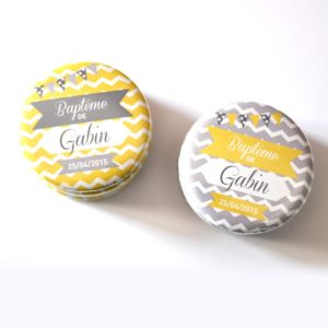 Aimant souvenir baptême personnalisé | Chevrons