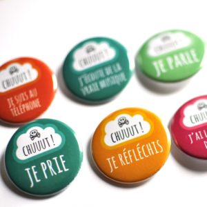 Série de badges Chut !