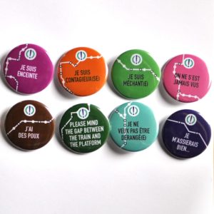 Badge humour metro paris