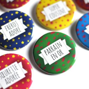 Badges pins super parrain marraine