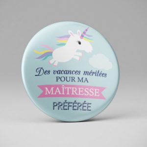 Badge remerciement maitresse