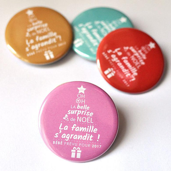 Cadeau annonce originale de grossesse Noel Bulles de neige