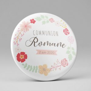 Communion / Cadeau souvenir / Couronne de fleurs