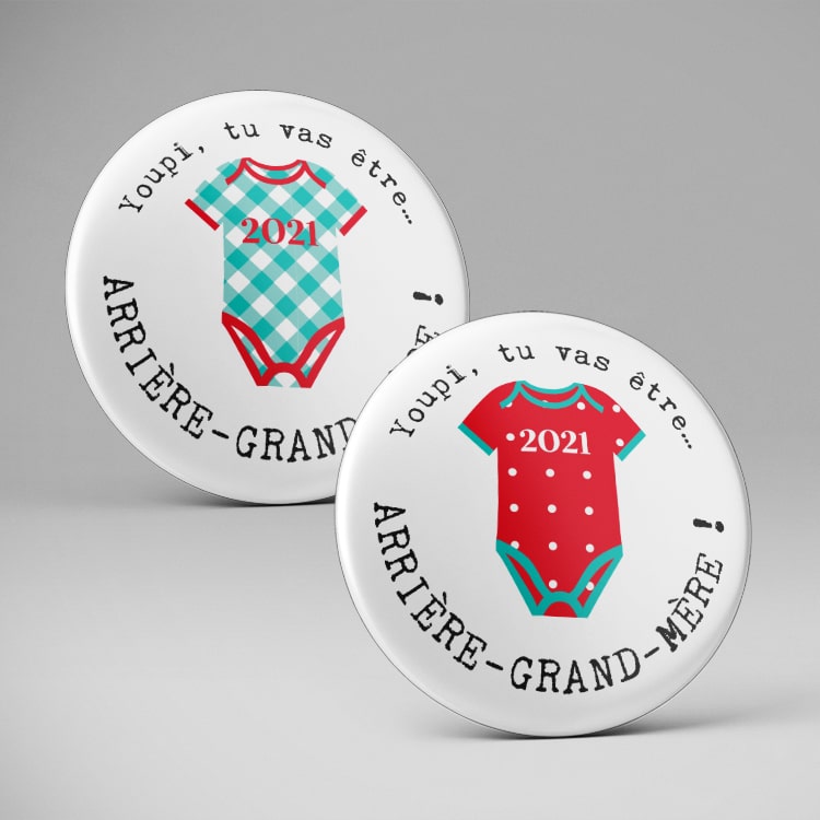 Futur Papa 2024 Idée Cadeau Annonce Grossesse' Petits badges
